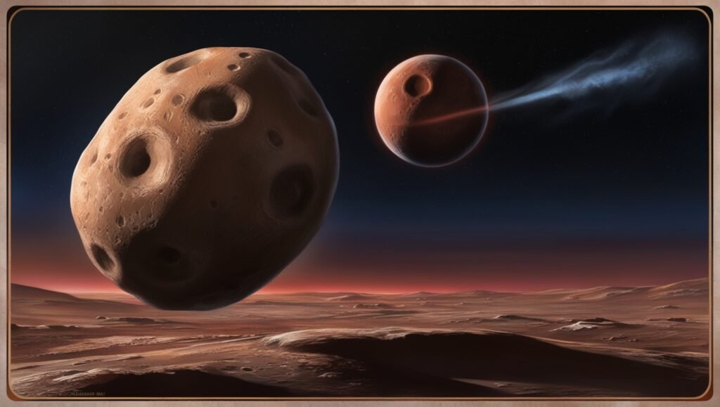 An image of The Moons of Mars Phobos and Deimos