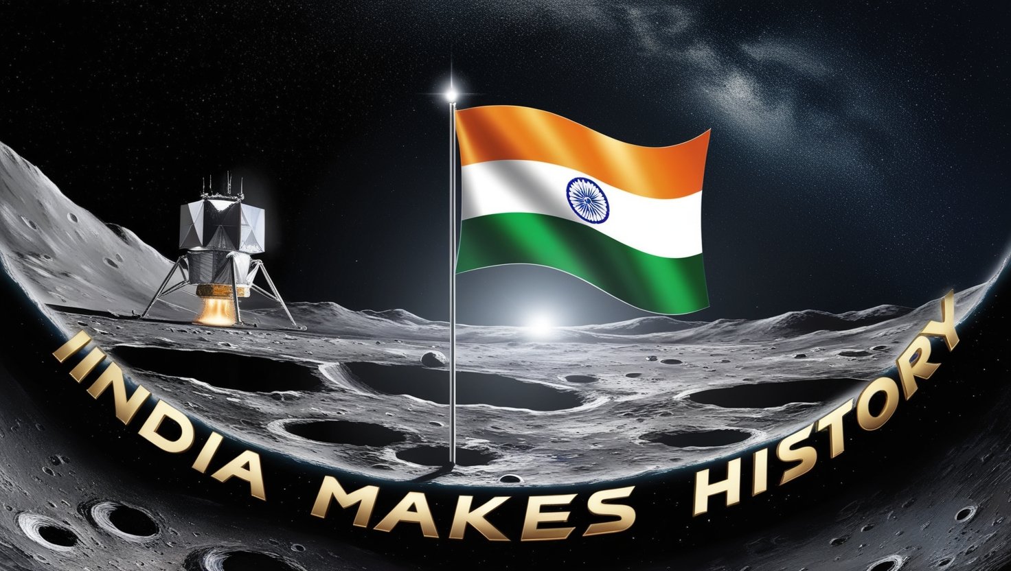 An image of Indian HISTORY on MOON